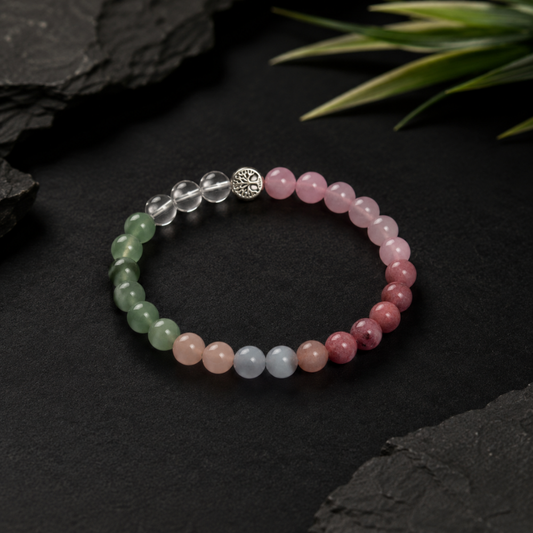 Moolank 6 Venus Energy Personalized Numerology Crystal Bracelet