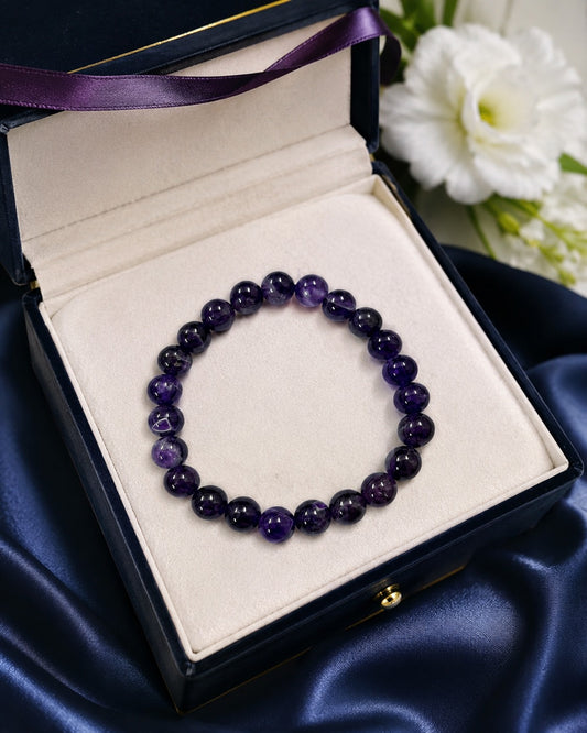 Amethyst Crystal Bracelet – Calm, Intuition & Spiritual Healing | The Astro Stones