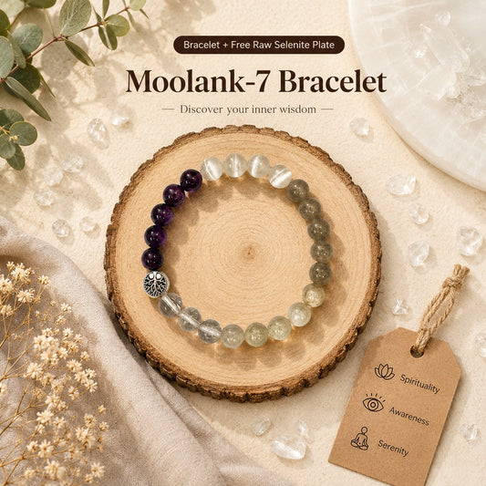 Moolank 7 Ketu Energy Personalized Numerology Crystal Bracelet