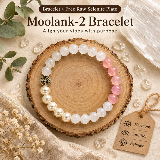 Moolank 2 Moon Energy Personalized Numerology Crystal Bracelet