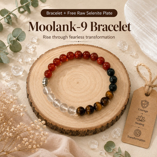 Moolank 9 Mars Energy Personalized Numerology Crystal Bracelet