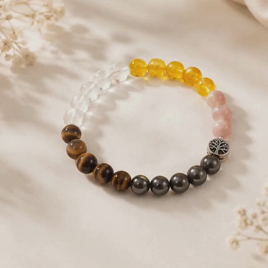 Moolank 1 Sun Energy Personalized Numerology Crystal Bracelet